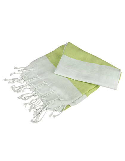 Badetuch Lime Green/White