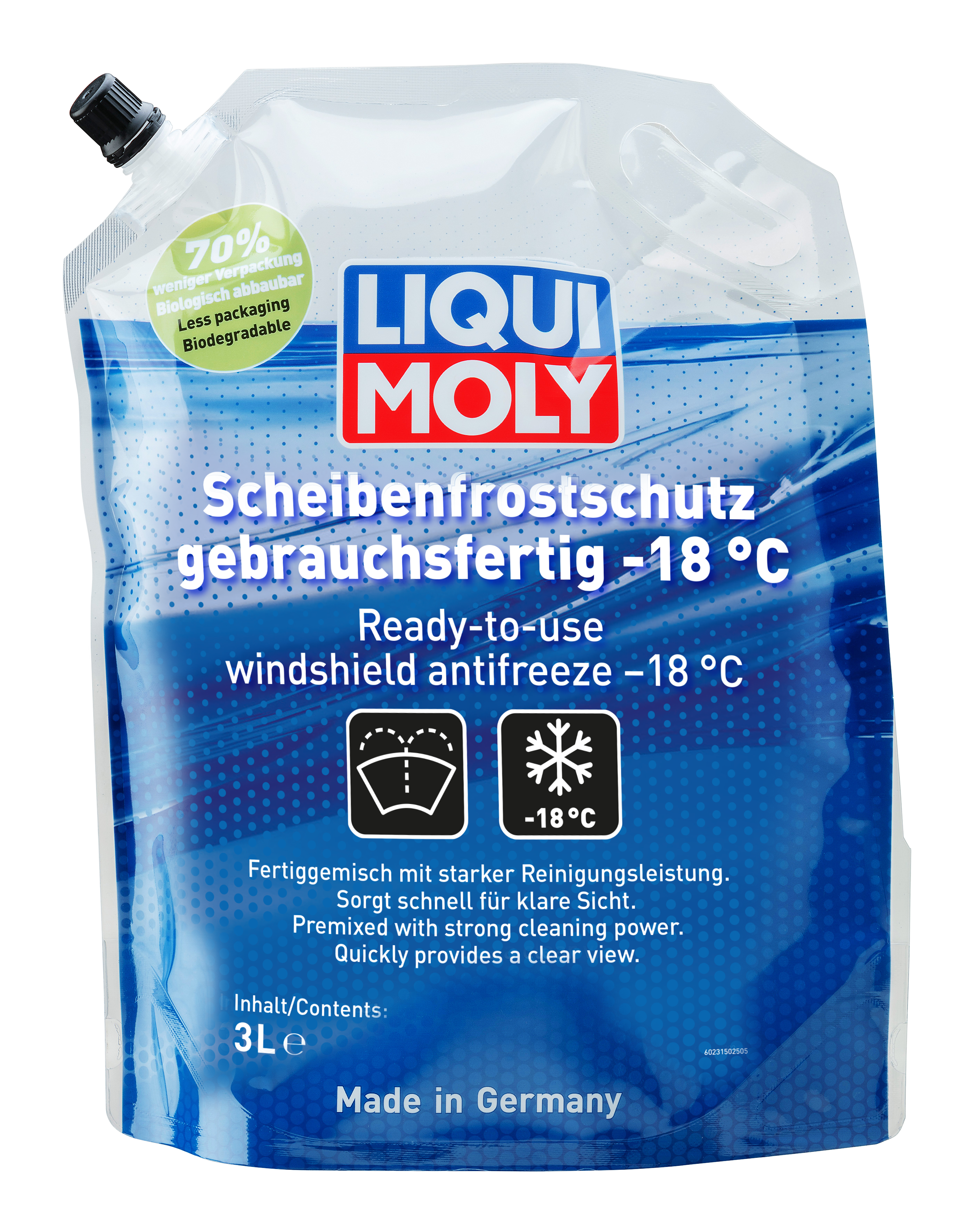 Schei­ben­frost­schutz gebrauchs­fertig -18 °C