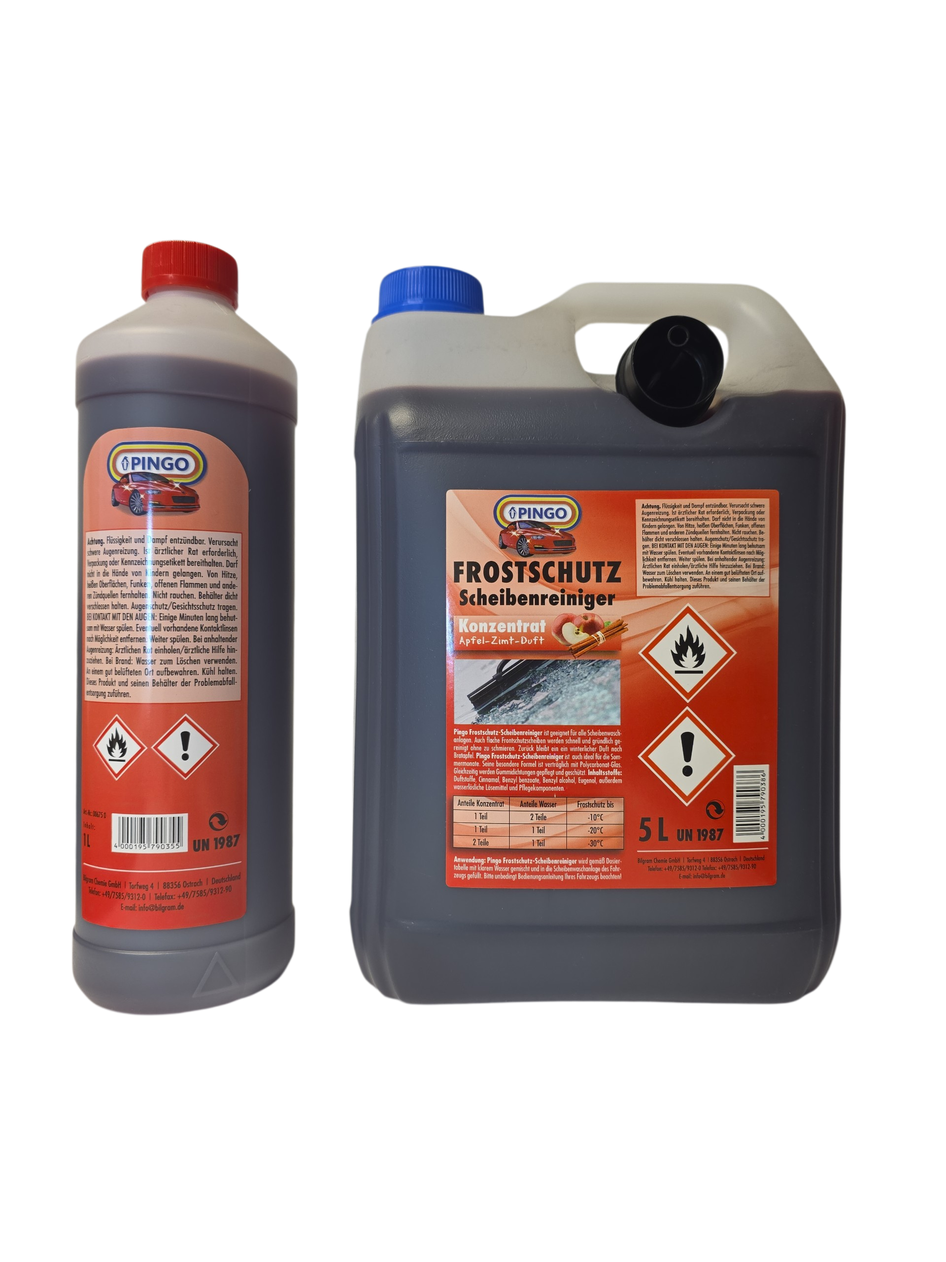 Frostschutz Scheibenreiniger Konzentrat Apfel-Zimt 1 Liter Flasche
